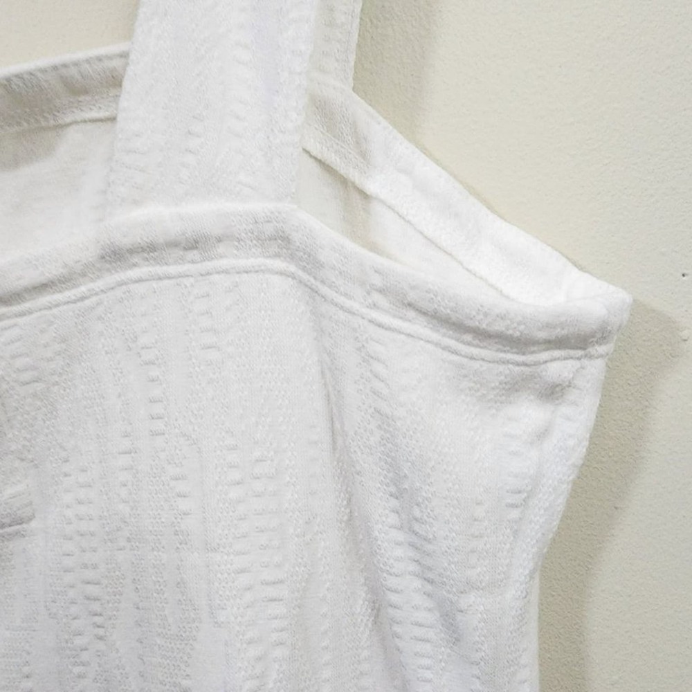 Anthropologie Maeve white woven button detail tank top size small - Picture 4 of 5